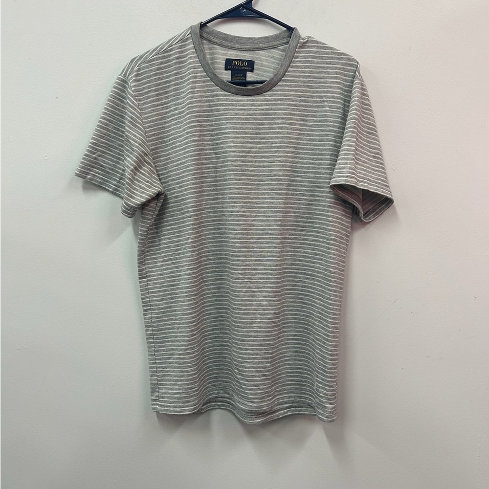 Polo by Ralph Lauren Gray & White Short Sleeve Tee
